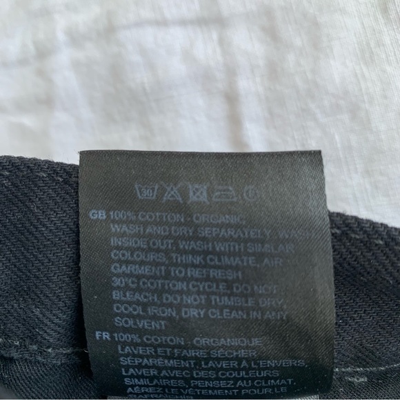 Toteme Classic Cut High Rise Straight Leg Cotton Denim Jeans Black - Picture 12 of 14